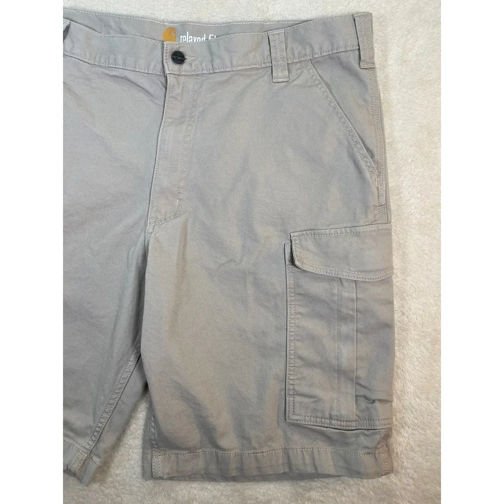 Carhartt Mens Relaxed Fit Cargo Shorts Tan Khaki Cotton Stretch SZ 40
